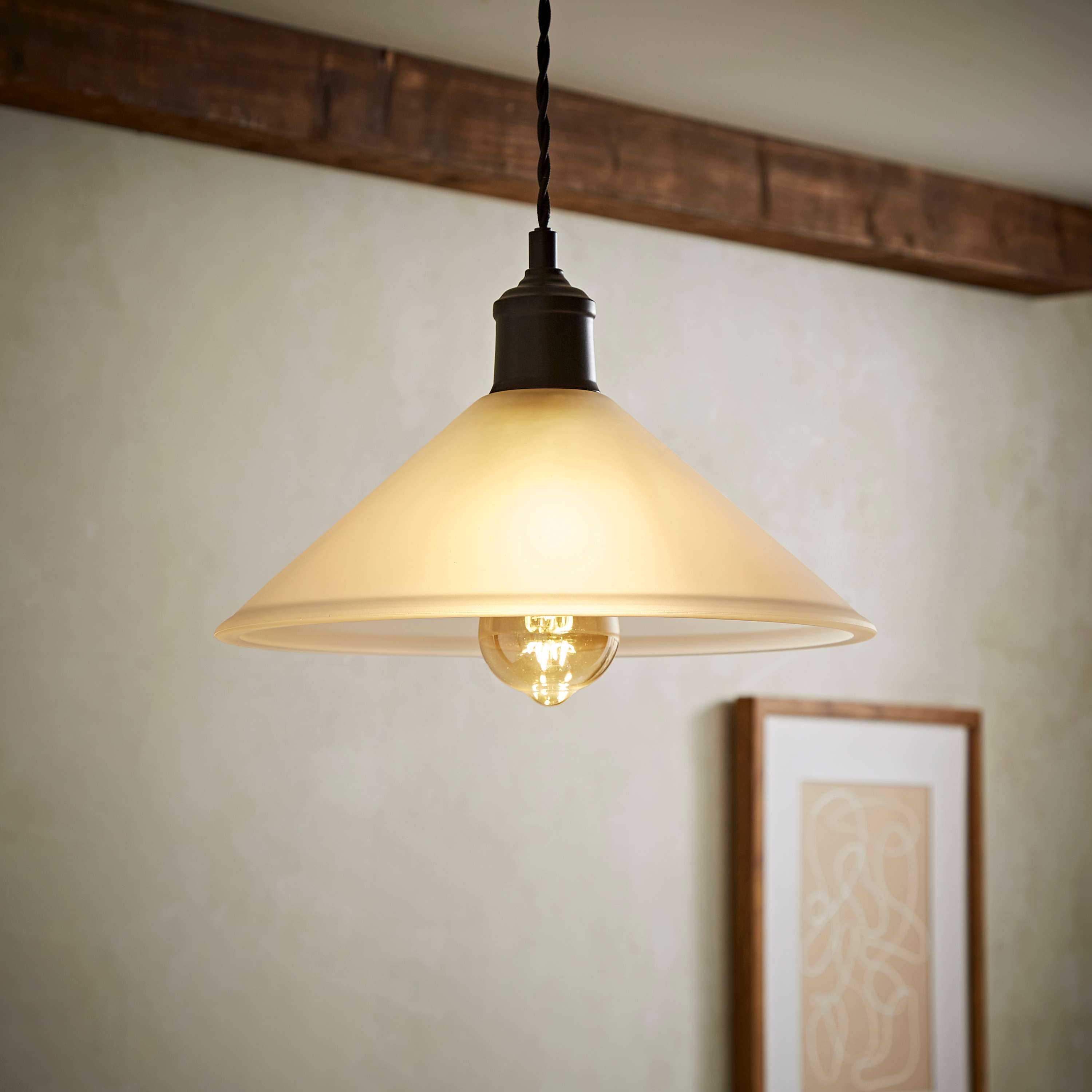 thumbnail interactive-video image 1 of LED_Sone Vintage Dome Lampshade – Easy Fit E27, Industrial Style, No Wiring 1 of 5