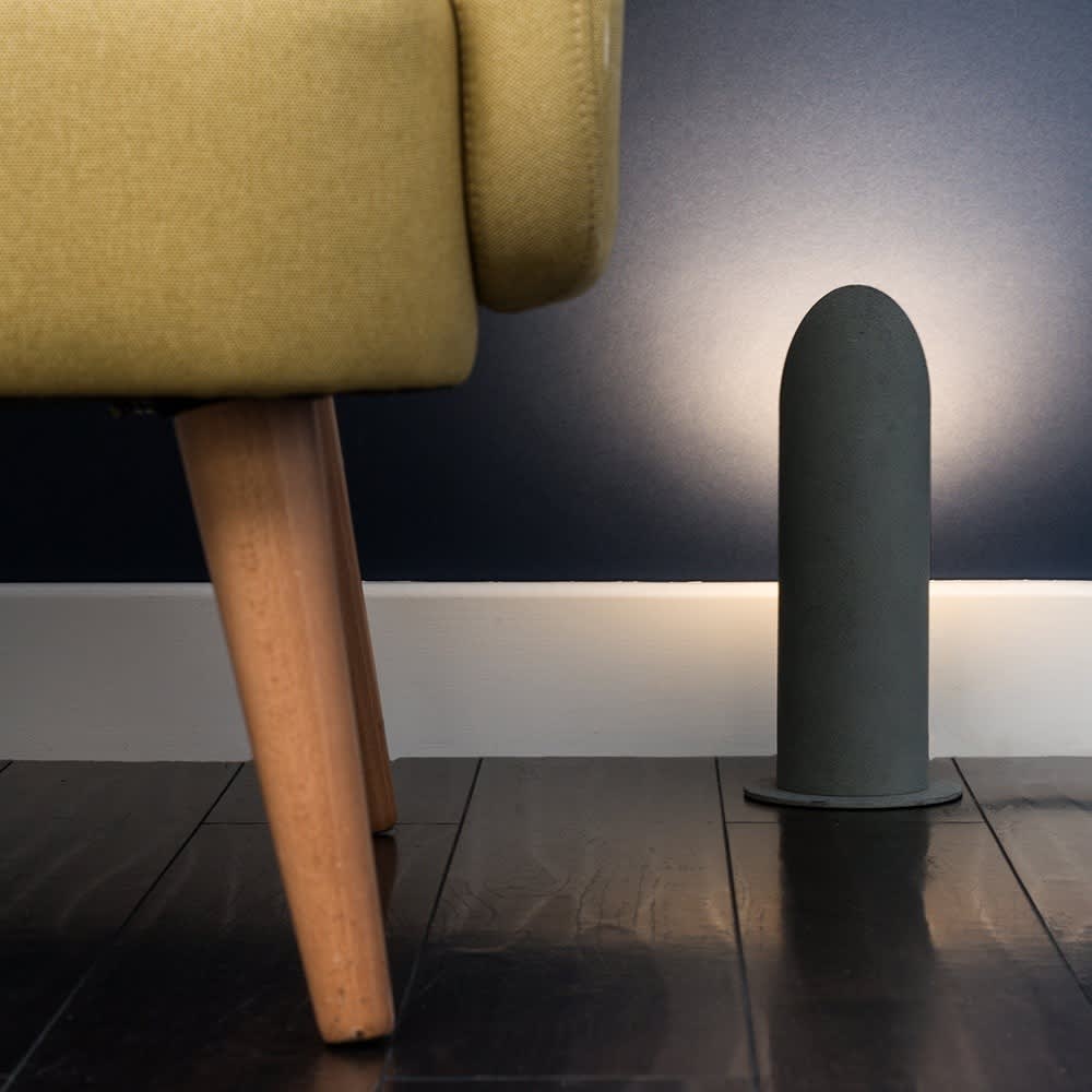 Brightech Squiggle Floor 62.13 In. Classic Black Contemporary Ambient Standing Column Floor Lamp With Ivory Fabric Empire Shade FL-SQGL-BLK - The Home Depot - View #4