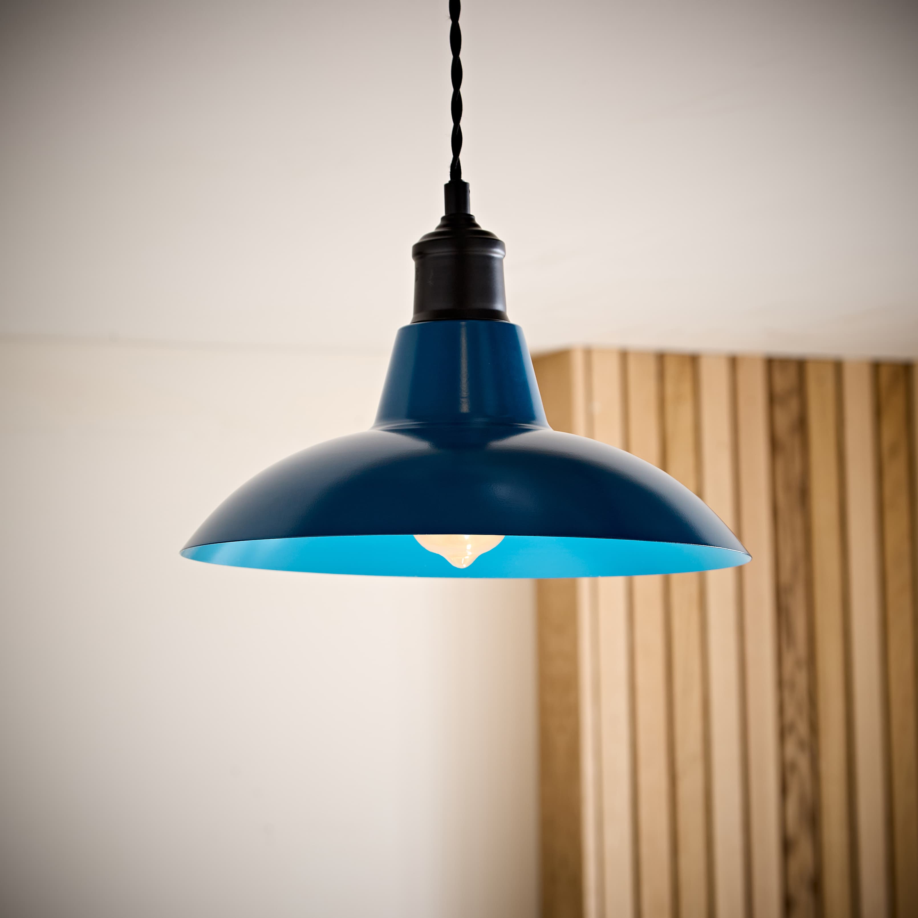 Civic French Blue Metal Pendant Shade | Value Lights