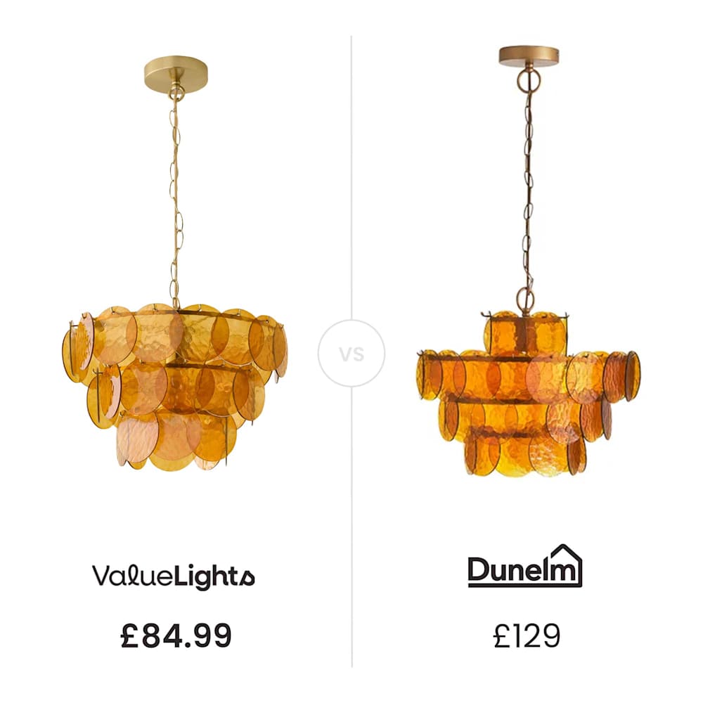 Juliette
3 Tier Brushed Gold and Orange Glass Chandelier