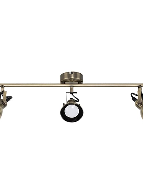 ValueLights | Antique Brass 3 Way Bar Adjustable GU10 Spotlight | Bath Ceiling Lights, Home Décor & Improvement Essential | Includes LED Bulbs [3000K Warm White - View #5