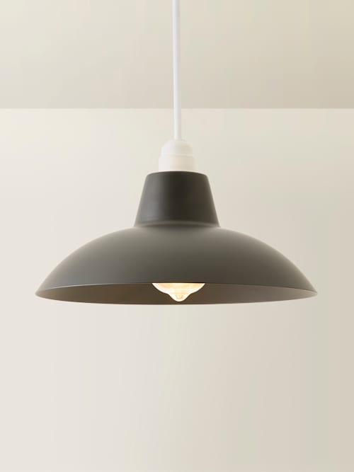 Civic Matt Black Metal Pendant Shade | Value Lights