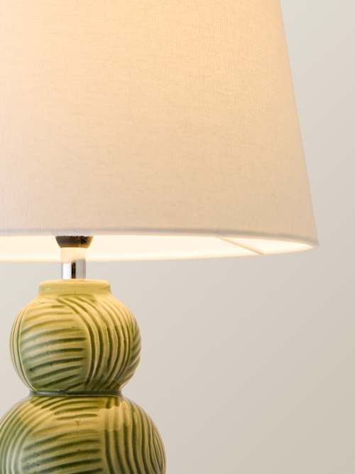 Stacked Green Ceramic Table Lamp