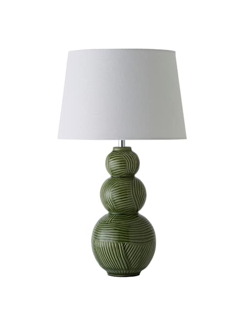Stacked Green Ceramic Table Lamp