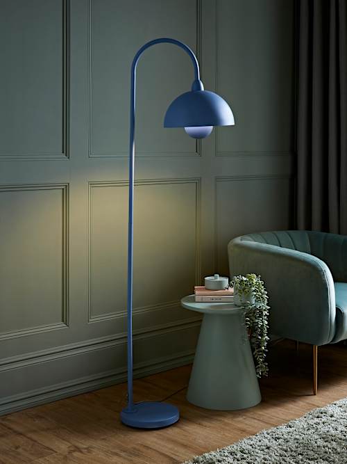 Tilly Sky Blue Arch Floor Lamp | ValueLights