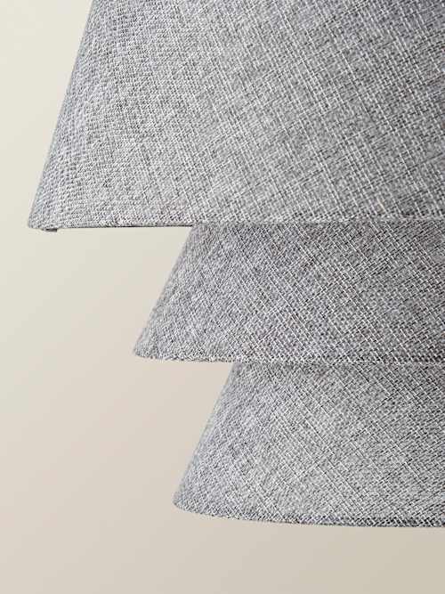 Valerie 5 Tier Grey Linen Pendant Shade| ValueLights