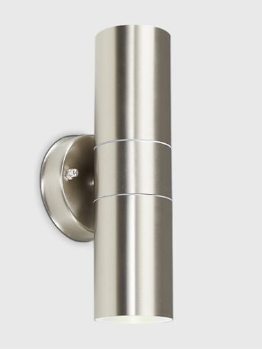  IP44 Brushed Chrome Up/Down Wall Light