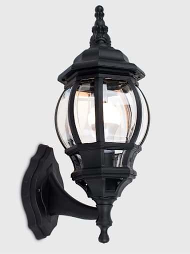 IP44 Traditional Up/Down Black Wall Lantern