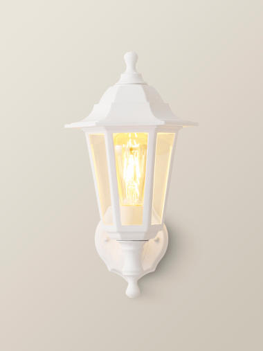 IP44 Outdoor White Wall Lantern