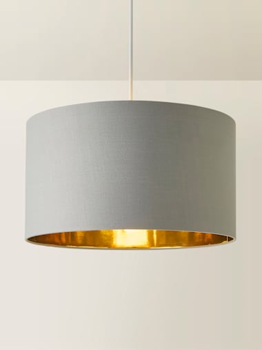 Reni Metallic Inner XL Warm Grey and Gold Inner Ceiling Drum Shade
