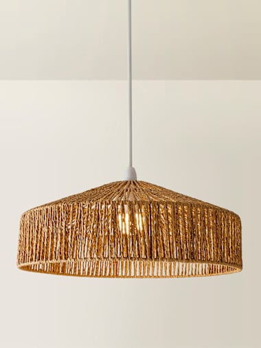 Elcano Brown Rattan Pendant Shade
