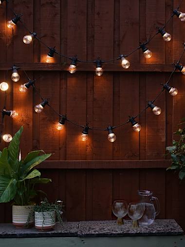 10 x IP44 Outdoor Warm White LED Festoon Lights