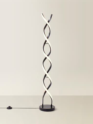 Infinity Double Twist Matte Black Double Twist Floor Lamp