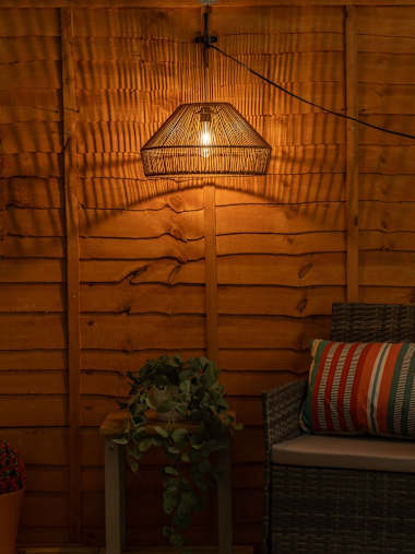 IP44 Rattan LED Pendant Lamp