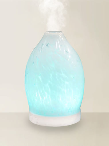 Confetti White and Clear Glass Mood Light Diffuser