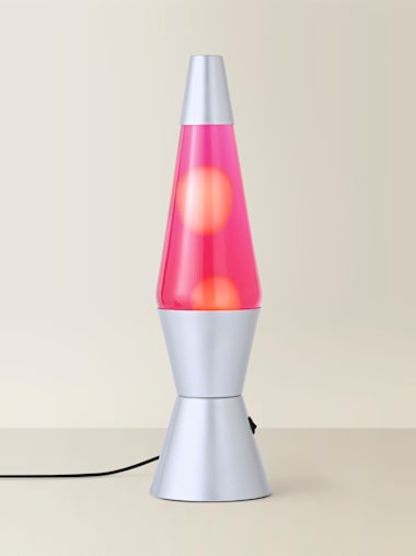 Razzo LED Lava Lamp in White and Pink