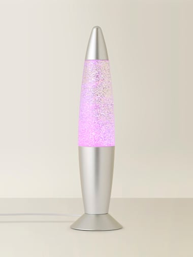 Rizzo Battery Operated Rocket RGB LED Glitter Lamp