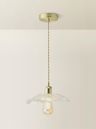Glass Flower Pendant Ceiling Light