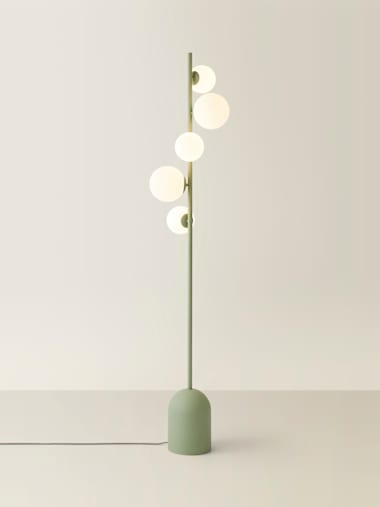 5-Way Sage Green Floor Lamp