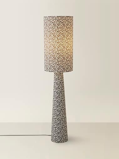 Bertie Leopard Print Fabric Floor Lamp