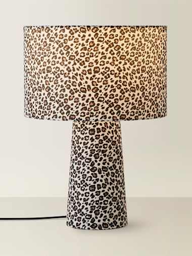Bertie Leopard Print Fabric Table Lamp