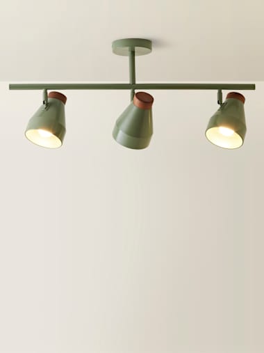 Parker Green & Walnut Bar Ceiling Light