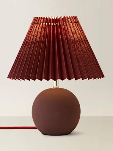 Beattie Burgundy Origami Table Lamp