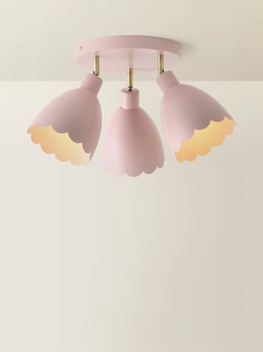 Rose Pink 3 Way Scalloped Spotlight