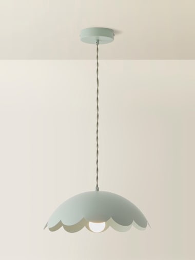 Sage Green Scallop Dome Pendant Ceiling Light