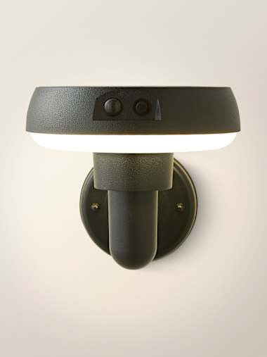 Matte Black Solar Wall Light