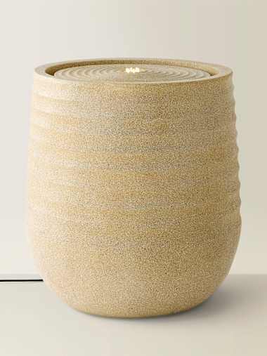 IP44 Natural Ribbed Solar Water Feature