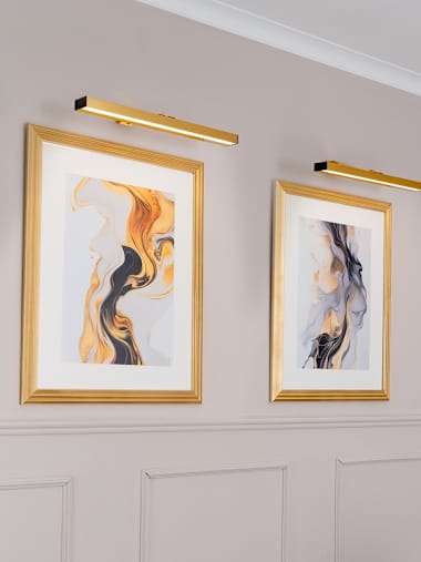 Pair of Gold Rechargeable LED Wall Lights