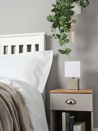 Cubbie Pair of Silver Touch Table Lamps with White Shades