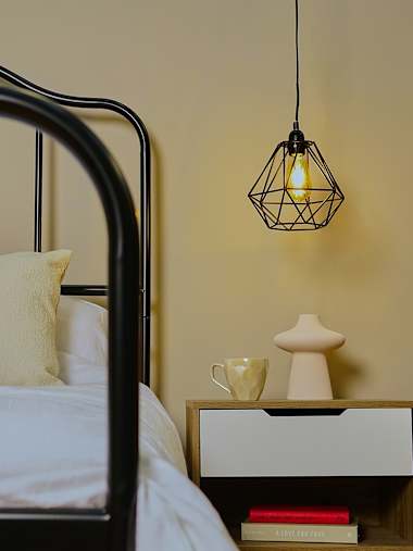 Diablo Pair of Black Pendant Shades