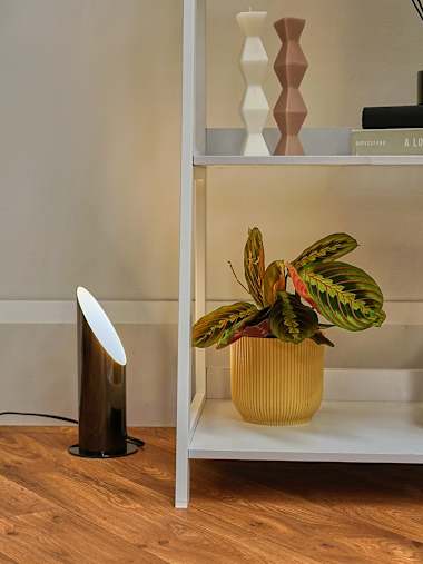 Pair of Brushed Chrome Floor Uplighters