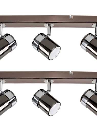 Pair of Black 3 Way Spotlight Bars