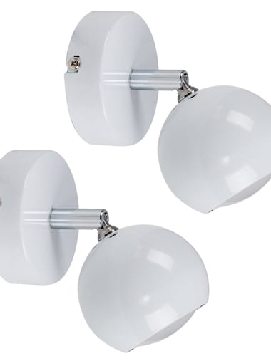 Pair of White Mini Single Spotlights