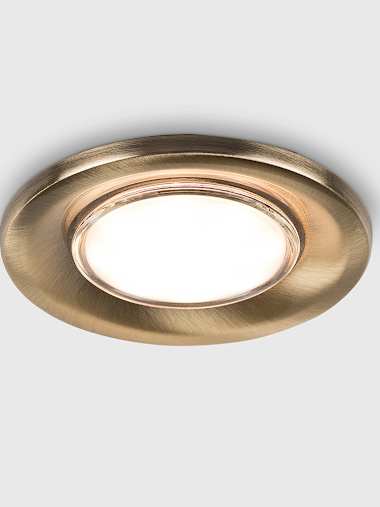 6 x Antique Brass Fire Rated Downlights