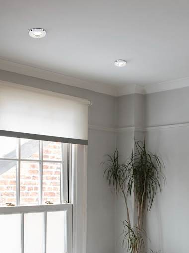 4 x IP65 Chrome Fire Rated Bathroom Downlights