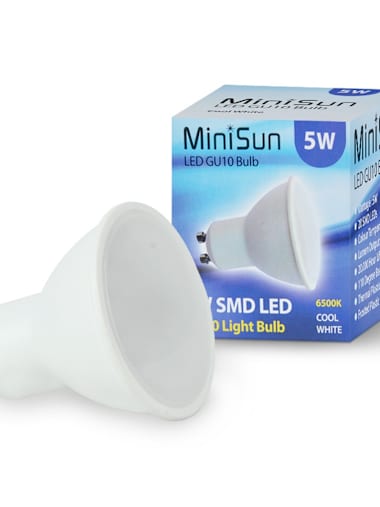 Pack of 1 GU10 5W Cool White SMD LED Bulbs