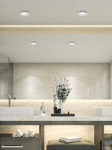 6 x Chrome Bathroom Lights