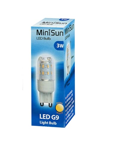 Pack of 10 x G9 3W Warm White LED Capsule Bulbs