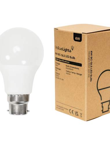 10 x 6W BC B22 Cool White LED GLS Bulbs