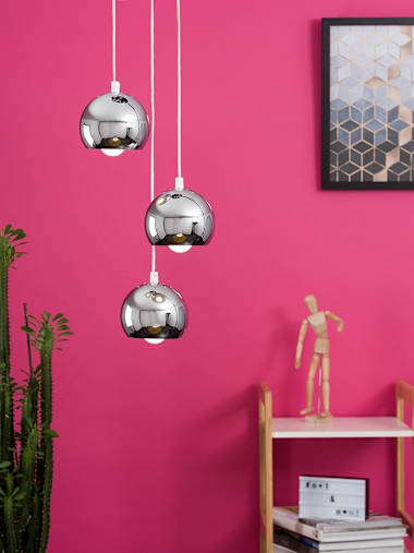 Retro Eyeball 3-Way Chrome Retro Eyeball Ceiling Light