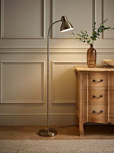 Susan Antique Brass Floor Lamp