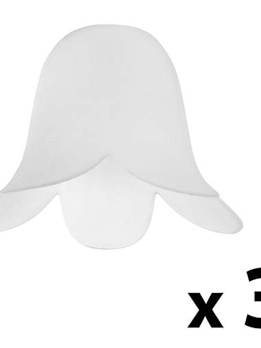 Set of 3 Frosted Glass Shades