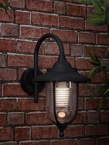 Eyan IP44 Black Swan Neck Wall Lantern