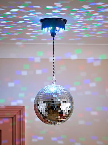 Dolly 8 Inch Rotating Battery Operated Mirror Ball Ceiling Light