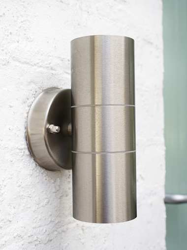 IP44 Brushed Chrome Up/Down Wall Light
