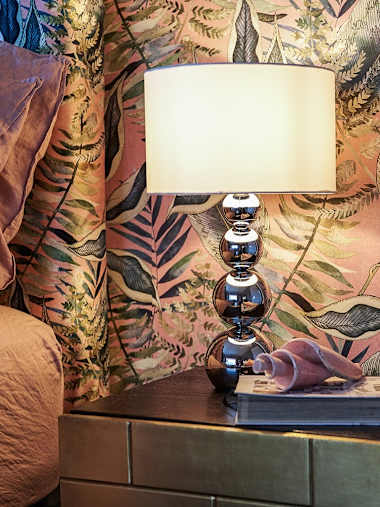 Maxi Marissa Large Marissa Chrome Table Lamp with White Shade